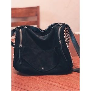 Zara studded suede handbag